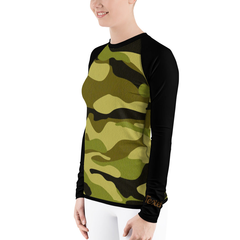 Camo (green) Women's Long Sleeve Dry Fit