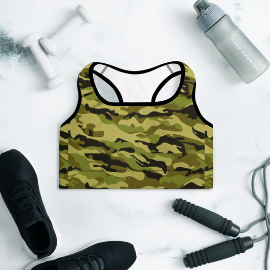 Camo (green) Sports Bra