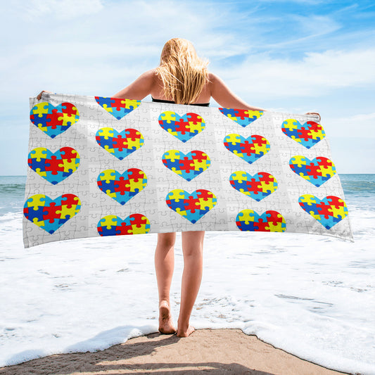 Autism Awareness FC2 Beach Towel