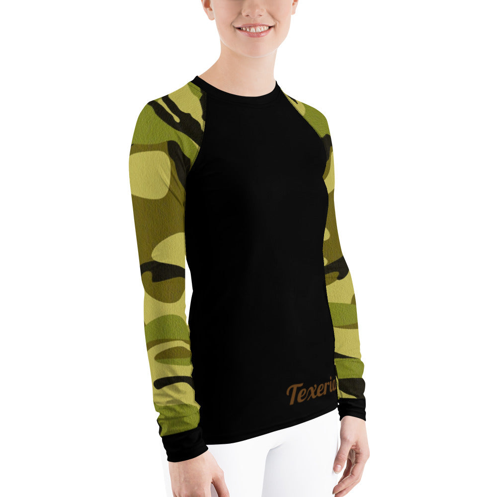 Camo 2 (green)  Women's Long Sleeve Dry Fit