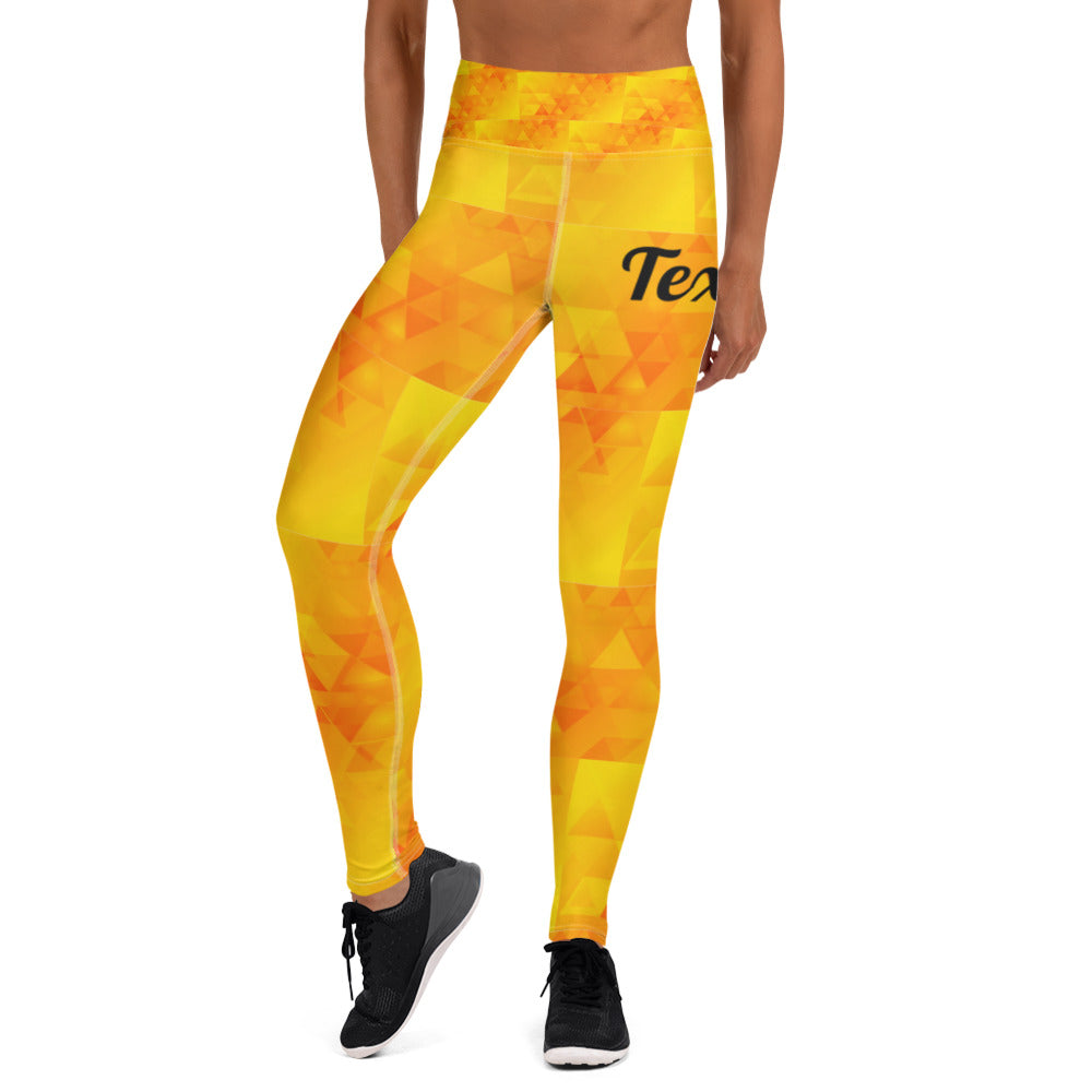 Orange Abstract Yoga Leggings