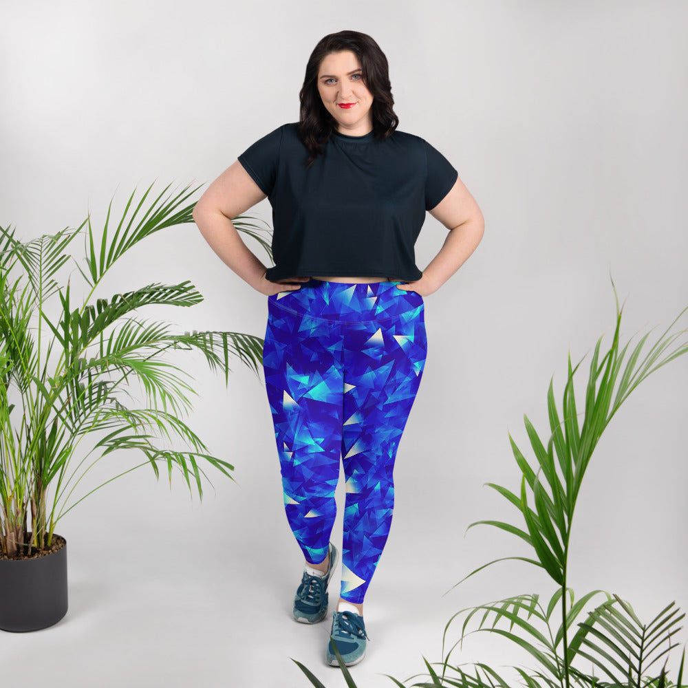 Crystal Blue Plus Size Leggings