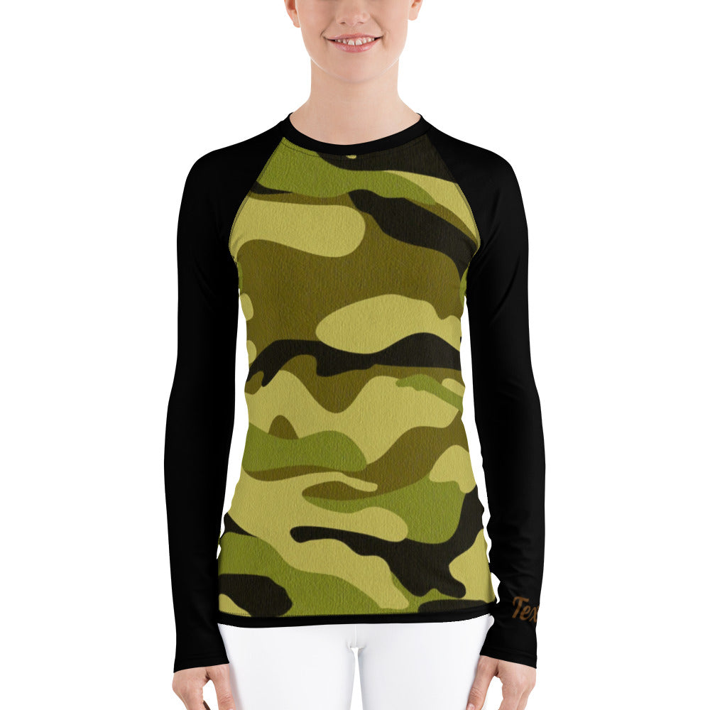 Camo (green) Women's Long Sleeve Dry Fit