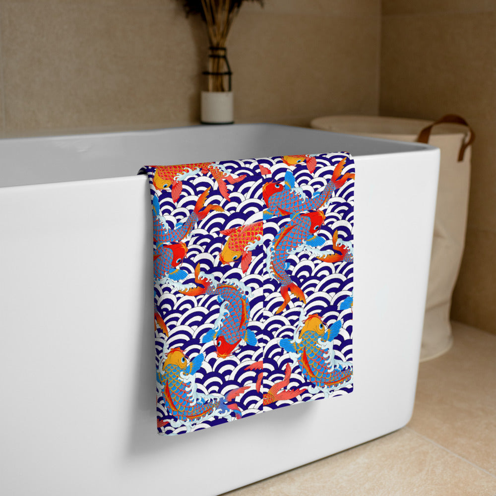 Koi Beach Towel
