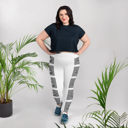 Pin Stripe Lips Plus Size Leggings