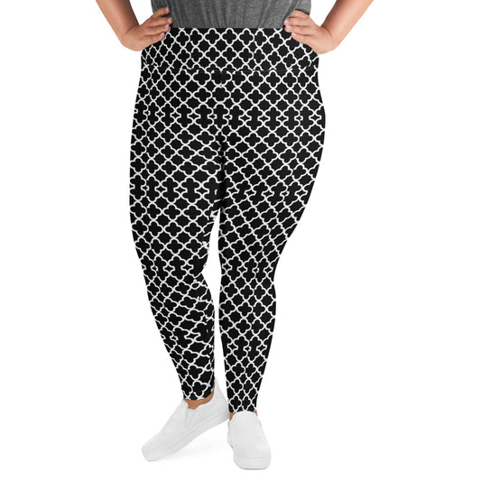 Quatrefoil plus Size Leggings