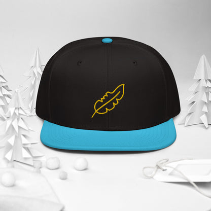 Feather Snapback Hat (Yellow)