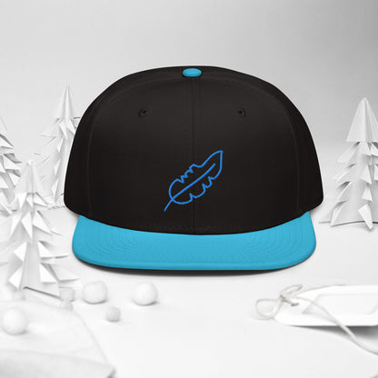 Feather Snapback Hat (Royal Blue)