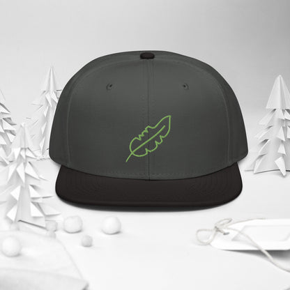 Feather Snapback Hat (Lime)