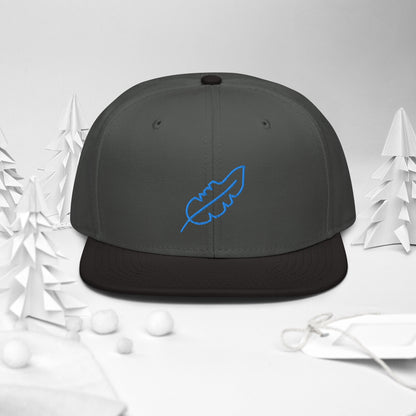 Feather Snapback Hat (Royal Blue)
