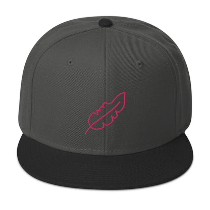 Feather Snapback Hat (Pink)