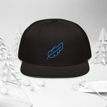 Feather Snapback Hat (Royal Blue)