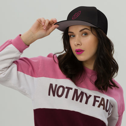 Feather Snapback Hat (Pink)