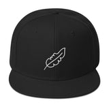 Feather Snapback Hat (White)