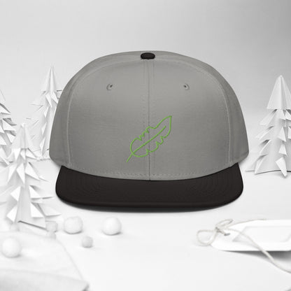 Feather Snapback Hat (Lime)