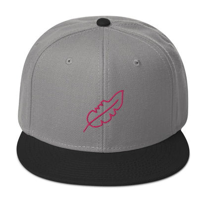 Feather Snapback Hat (Pink)
