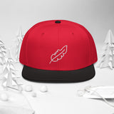Feather Snapback Hat (White)