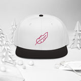 Feather Snapback Hat (Pink)