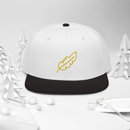 Feather Snapback Hat (Yellow)