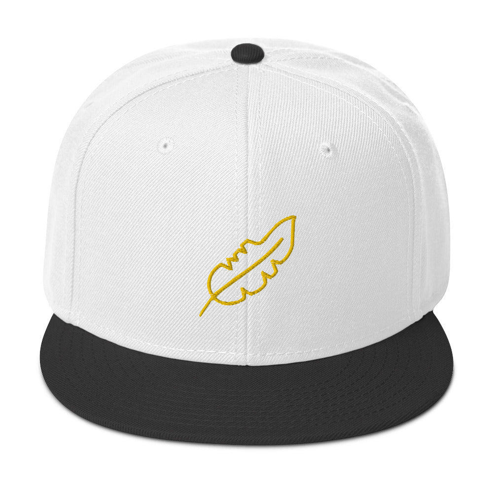 Feather Snapback Hat (Yellow)