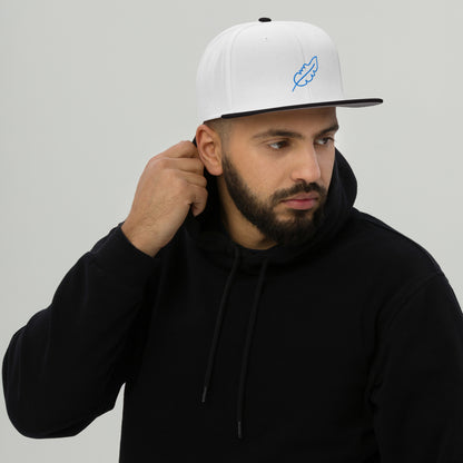 Feather Snapback Hat (Royal Blue)