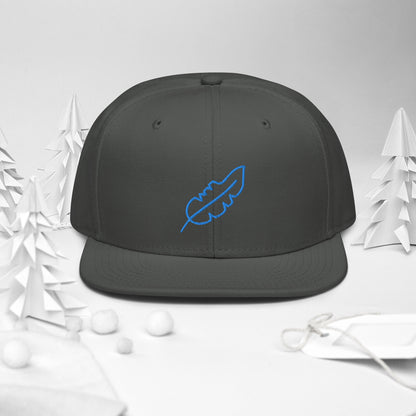 Feather Snapback Hat (Royal Blue)