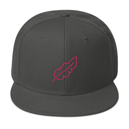 Feather Snapback Hat (Pink)