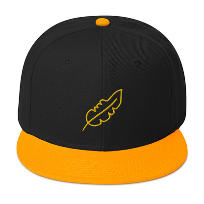 Feather Snapback Hat (Yellow)