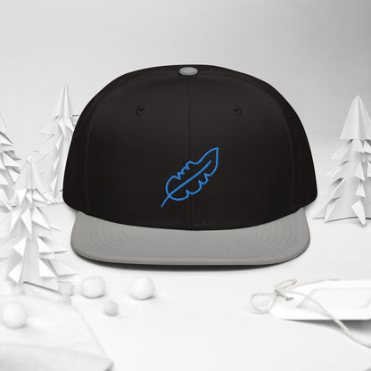 Feather Snapback Hat (Royal Blue)