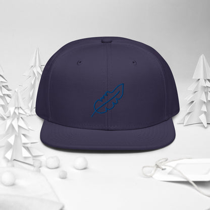 Feather Snapback Hat (Blue)