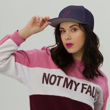 Feather Snapback Hat (Pink)