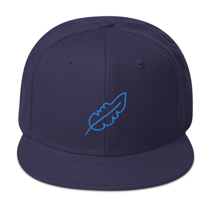 Feather Snapback Hat (Royal Blue)