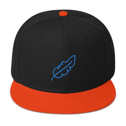 Feather Snapback Hat (Royal Blue)