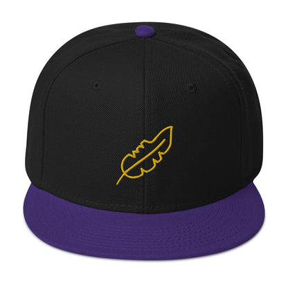 Feather Snapback Hat (Yellow)