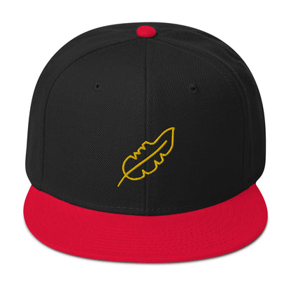 Feather Snapback Hat (Yellow)