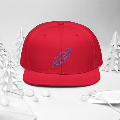Feather Snapback Hat (Royal Blue)