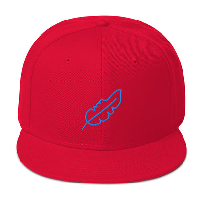 Feather Snapback Hat (Royal Blue)