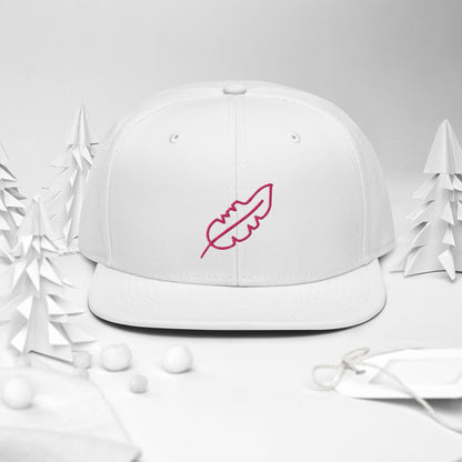 Feather Snapback Hat (Pink)