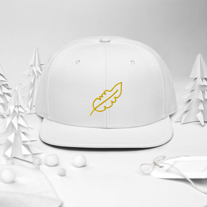 Feather Snapback Hat (Yellow)