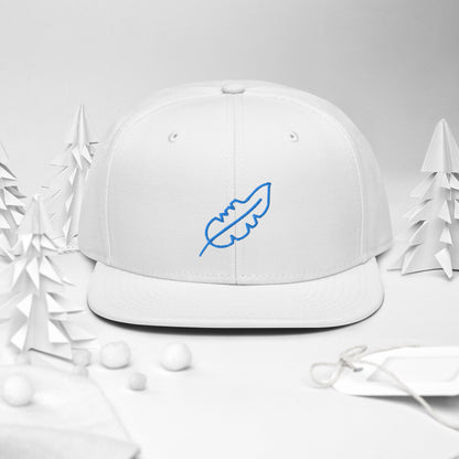 Feather Snapback Hat (Royal Blue)