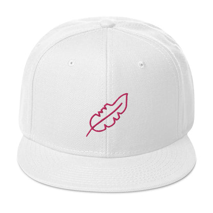 Feather Snapback Hat (Pink)