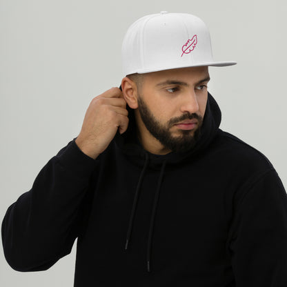 Feather Snapback Hat (Pink)