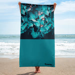 Teal Floral 2 Beach Towel