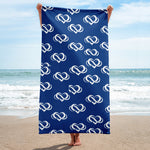 Poly Love Blue Beach Towel