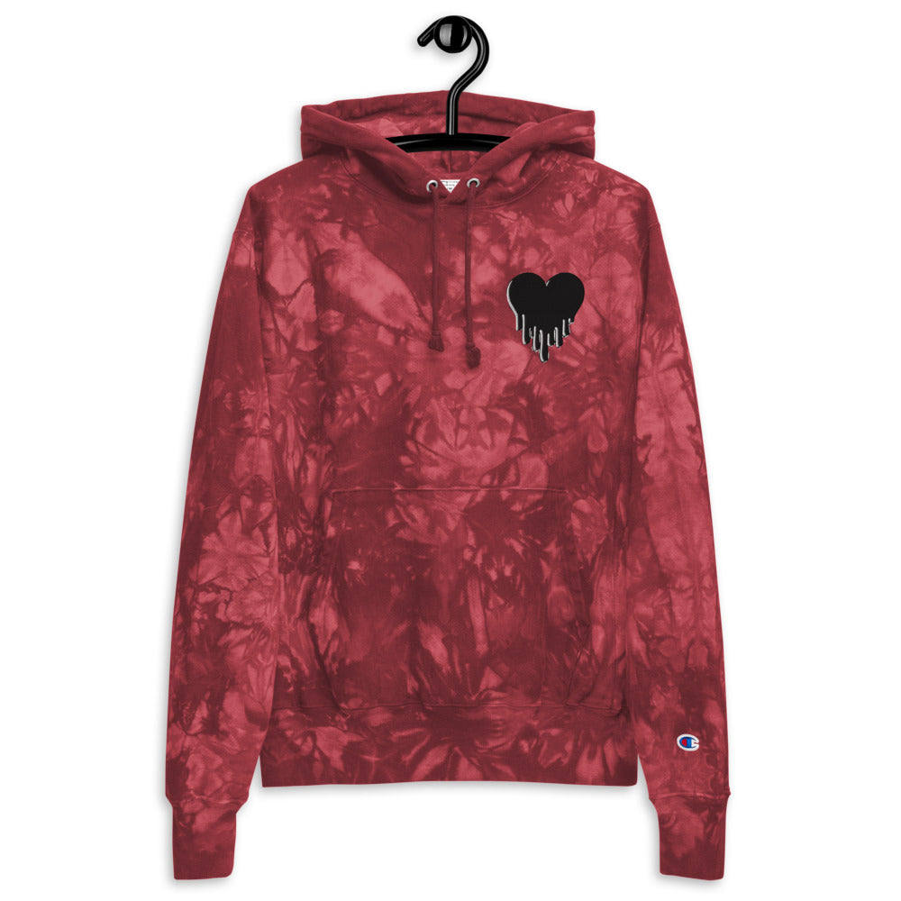 Heart Unisex Champion tie-dye hoodie