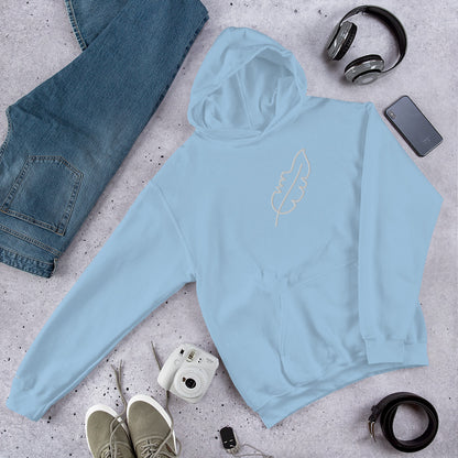 Feather Unisex Hoodie (White)