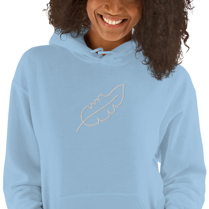 Feather Unisex Hoodie (White)