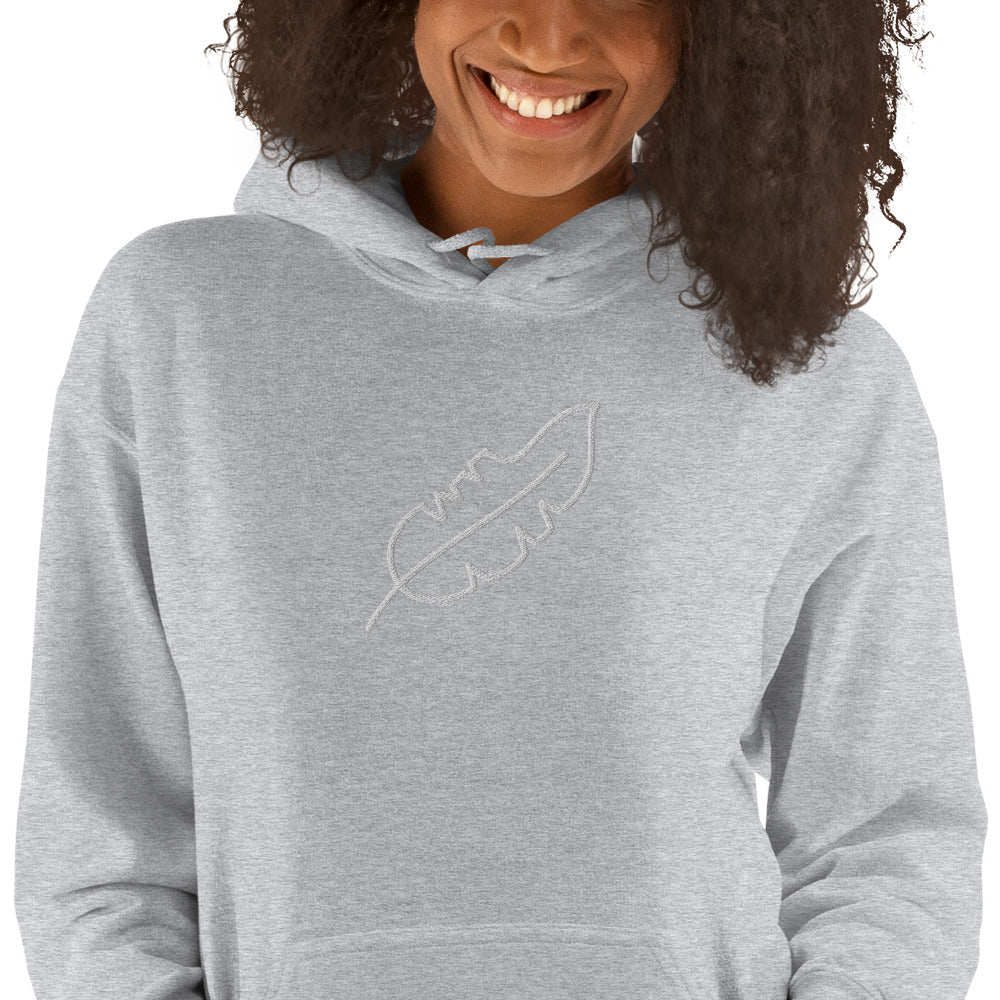 Feather Unisex Hoodie (White)