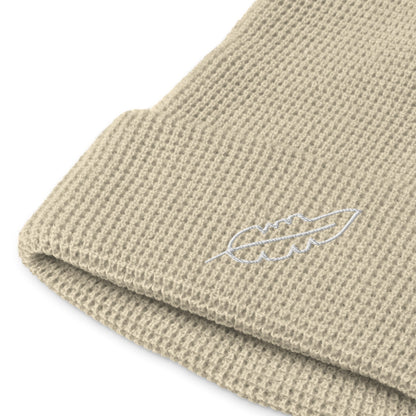 Feather Waffle beanie (White)
