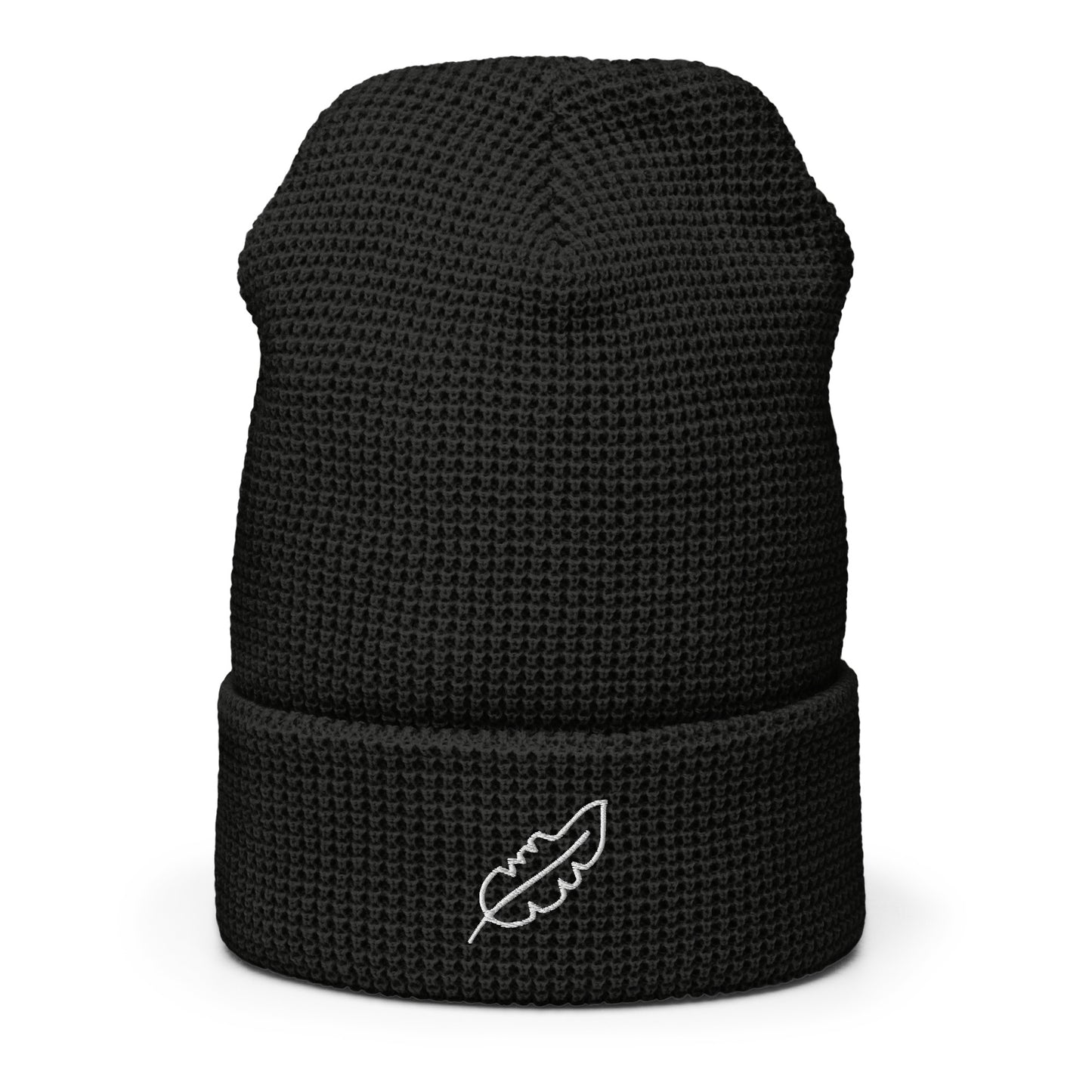 Feather Waffle beanie (White)